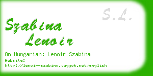 szabina lenoir business card